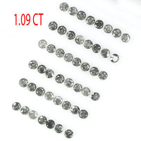 1.09 Ct Natural Loose Diamond, Round Brilliant Cut, Salt Pepper Diamond, Black Diamond, Gray Diamond, Round Cut Diamond, Real Diamond L9868