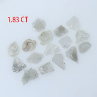 1.83 Ct Natural Loose Diamond Slice Grey Color I3 Clarity 16 Pcs KR2160