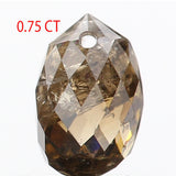 0.75 Ct Natural Loose Diamond, Briolette Diamond, Brown Diamond, Briolette Cut Bead Diamond, Polished Diamond, Faceted Diamond L9834