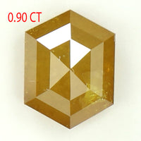 0.90 Ct Natural Loose Diamond, Hexagon Diamond, Yellow Diamond, Hexagon Cut Diamond, Polished Diamond, Rose Cut Diamond Rustic Diamond KDL9858