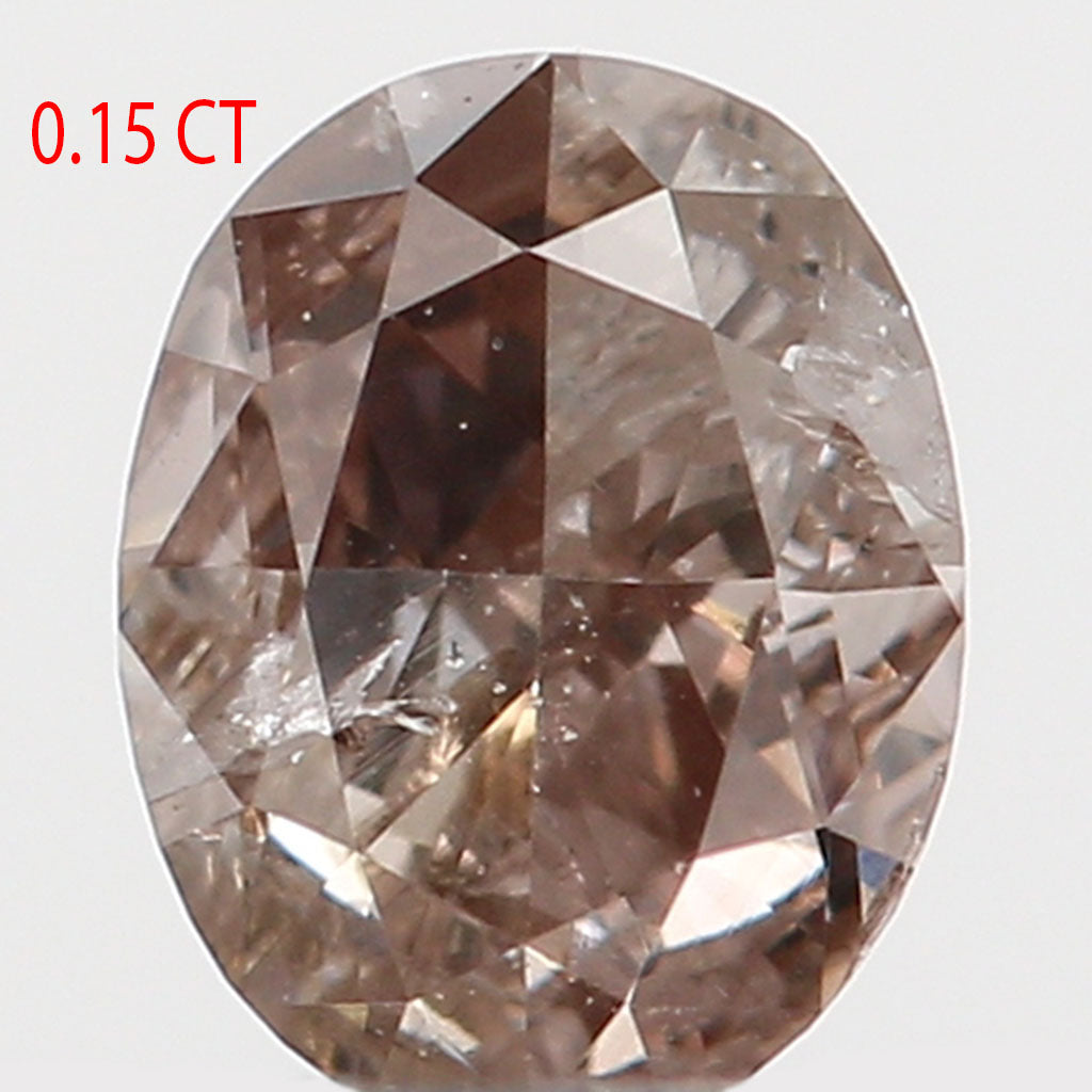 0.15 Ct Natural Loose Diamond, Oval Diamond, Brown Diamond, Antique Diamond, Rustic Diamond, Polished Diamond, Real Diamond L5444