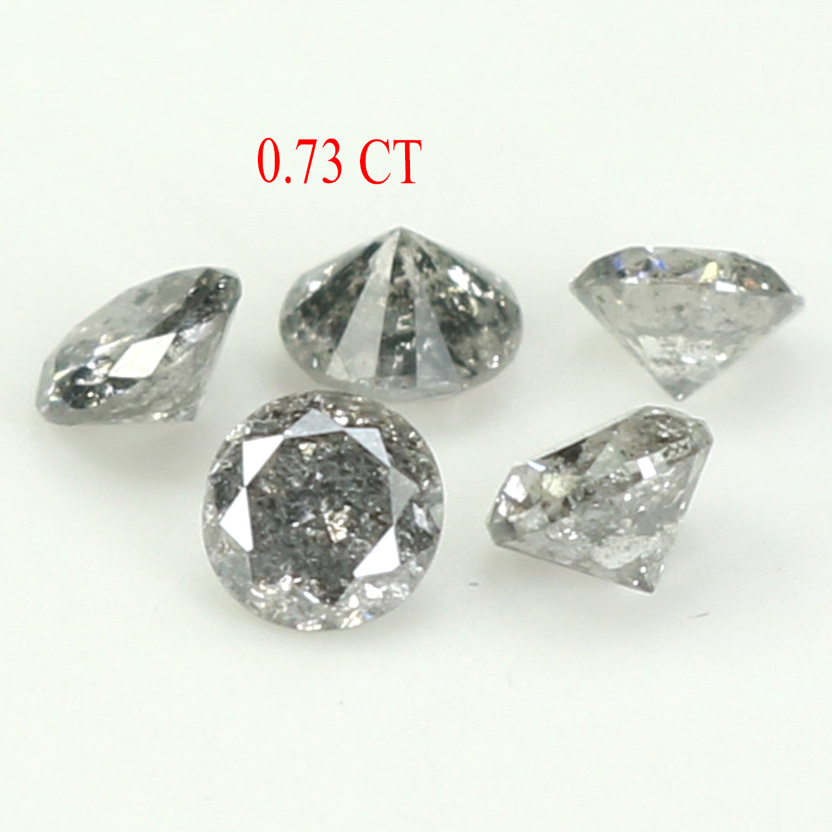 0.73 CT Natural Loose Round Shape Diamond Salt And Pepper Round Cut Diamond 3.25 MM Natural Loose Diamond Round Brilliant Cut Diamond QL1392