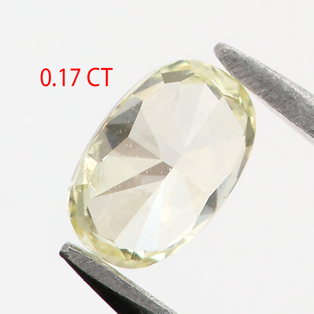 0.17 Ct Natural Loose Diamond Oval Yellow Color SI1 Clarity 4.20 MM L8601