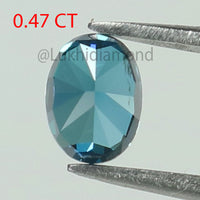 0.47 Ct Natural Loose Diamond Oval Blue Color SI1 Clarity 5.30 MM KDK2111