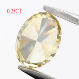0.25 Ct Natural Loose Diamond Oval Yellow Color SI1 Clarity 4.40 MM L8592