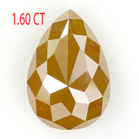 1.60 CT Natural Loose Diamond, Pear Diamond, Yellow Diamond, Rustic Diamond, Pear Cut Diamond, Fancy Color Diamond KDK2263