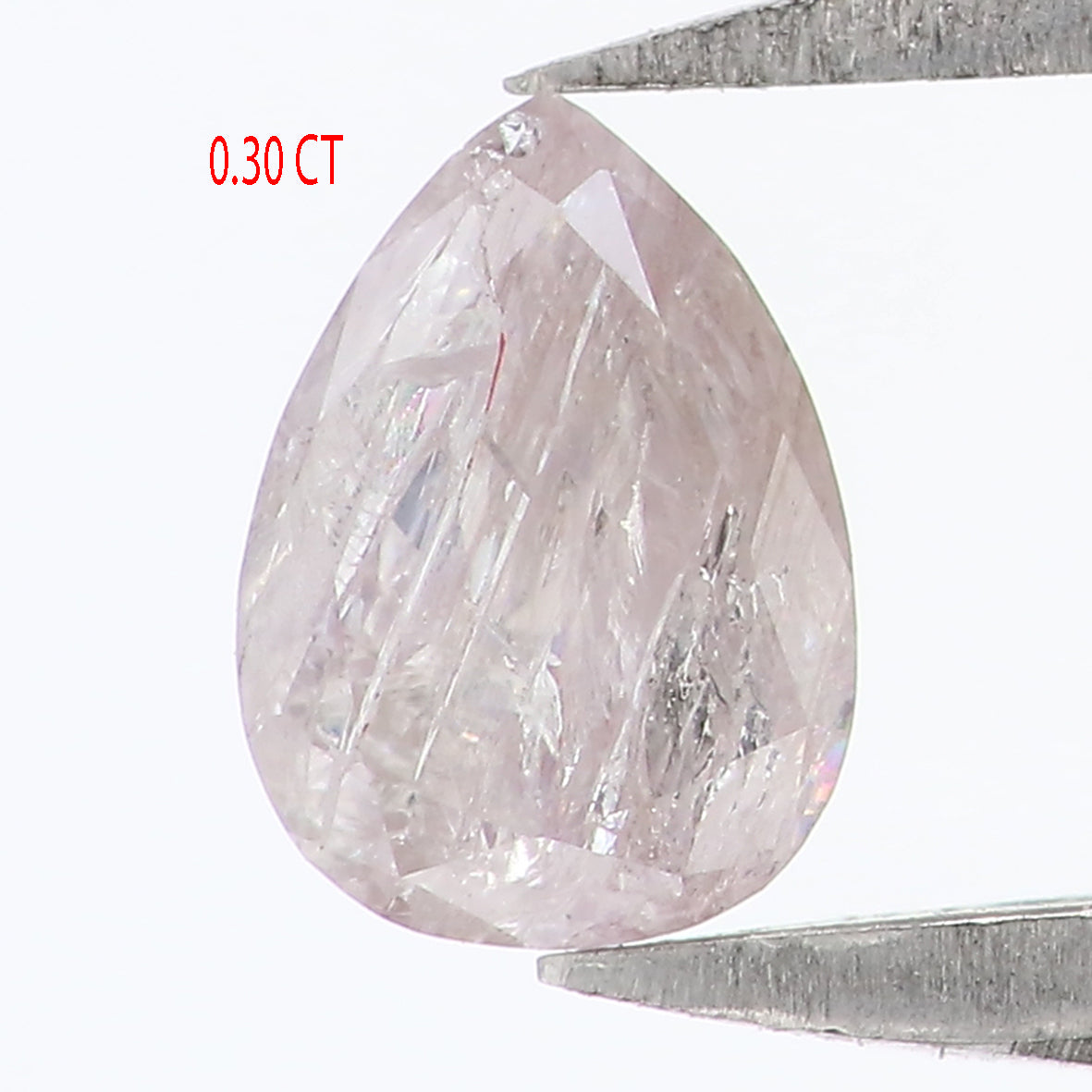 Natural Loose Pear Light pink Color Diamond 0.30 CT 4.90 MM Pear Shape Rose Cut Diamond L1590