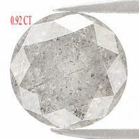 Natural Loose Round Salt And Pepper Diamond Black Grey Color 0.92 CT 6.20 MM Round Brilliant Cut Diamond L1201