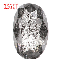 0.56 Ct Natural Loose Diamond, Oval Diamond, Black Diamond, Grey Diamond, Salt and Pepper Diamond, Antique Diamond, Real Diamond KDL074