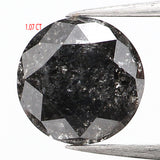 Natural Loose Round Salt And Pepper Diamond Black Grey Color 1.07 CT 6.20 MM Round Brilliant Cut Diamond L958