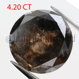 4.20 Ct Natural Loose Diamond Round Rose Cut Brown Color I3 Clarity 9.90 MM KDL8509