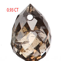 0.93 Ct Natural Loose Diamond, Briolette Diamond, Brown Diamond, Briolette Cut Bead Diamond, Polished Diamond, Faceted Diamond L9850