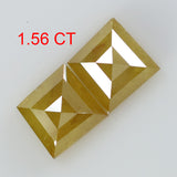 1.56 Ct Natural Loose Diamond Kite Pair Yellow Color I3 Clarity 2 Pcs KDL8102