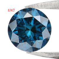 0.74 Ct Natural Loose Round Shape Diamond Blue Color Round Cut Diamond 5.60 MM Natural Loose Diamond Round Brilliant Cut Diamond QL1596