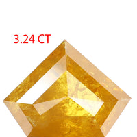 3.24 Ct Natural Loose Diamond, Shield Cut Diamond, Yellow Color Diamond, Rose Cut Diamond, Real Rustic Diamond, Antique Diamond KDL9780