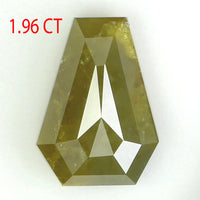 1.96 Ct Natural Loose Diamond, Coffin Cut Diamond, Yellow Diamond, Rustic Diamond, Antique Diamond, Real Diamond, Minimal Diamond KDL9586