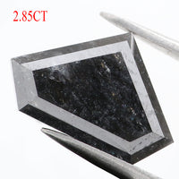 2.85 Ct Natural Loose Diamond Shield Black Color I3 Clarity 11.80 MM KDL8767