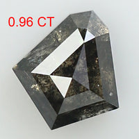 0.96 Ct Natural Loose Diamond Shield Black Grey Color I3 Clarity 7.15 MM KDK2040