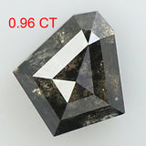 0.96 Ct Natural Loose Diamond Shield Black Grey Color I3 Clarity 7.15 MM KDK2040