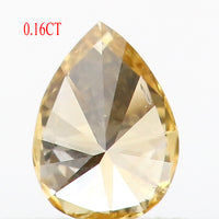 0.16 Ct Natural Loose Diamond Pear Yellow Color SI1 Clarity 4.85 MM L8638