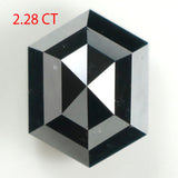 2.28 Ct Natural Loose Diamond, Hexagon Diamond, Black Diamond, Hexagon Cut Diamond, Polished Diamond, Rose Cut Diamond Rustic Diamond KDL9576