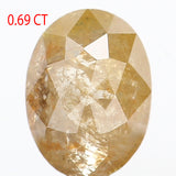 0.69 Ct Natural Loose Diamond, Oval Diamond, Yellow Diamond, Antique Diamond, Oval Cut Diamond, Rustic Diamond, Real Diamond KDK2299