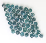Natural Loose Diamond Round Bead Blue I3 Clarity 1.60 to 3.50 MM 5 Pcs Lot Q50