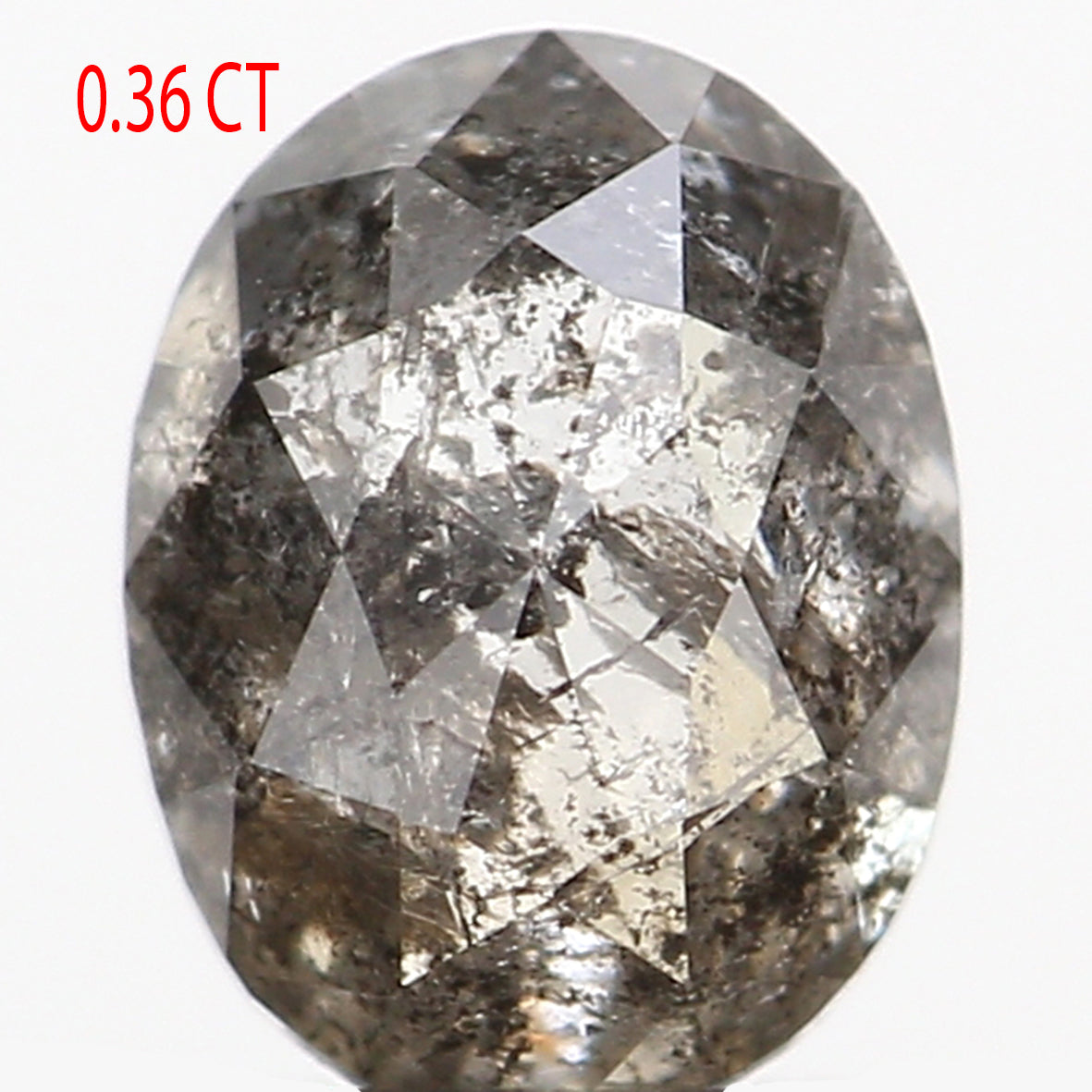 0.36 Ct Natural Loose Oval Shape Diamond Salt And Pepper Oval Cut Diamond 4.70 MM Natural Loose Black Gray Color Oval Rose Cut Diamond LQ435