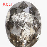 0.36 Ct Natural Loose Diamond, Oval Diamond, Black Diamond, Grey Diamond, Salt and Pepper Diamond, Antique Diamond, Real Diamond L435