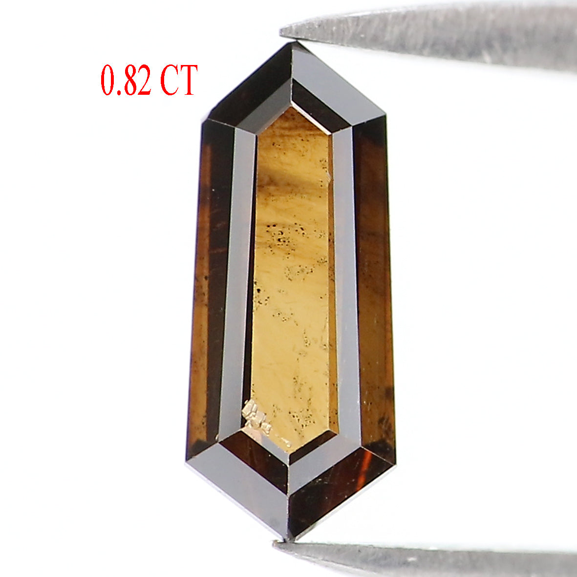 0.82 CT Natural Loose Shield Shape Diamond Brown Color Shield Cut Diamond 9.00 MM Natural Brown Color Diamond Shield Rose Cut Diamond QL1658