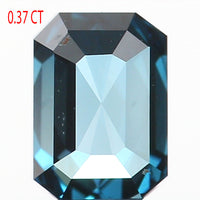 0.37 Ct Natural Loose Diamond, Emerald Cut Diamond, Blue Diamond, Polished Diamond, Rose Cut Diamond, Rustic Diamond, Antique Diamond L9747