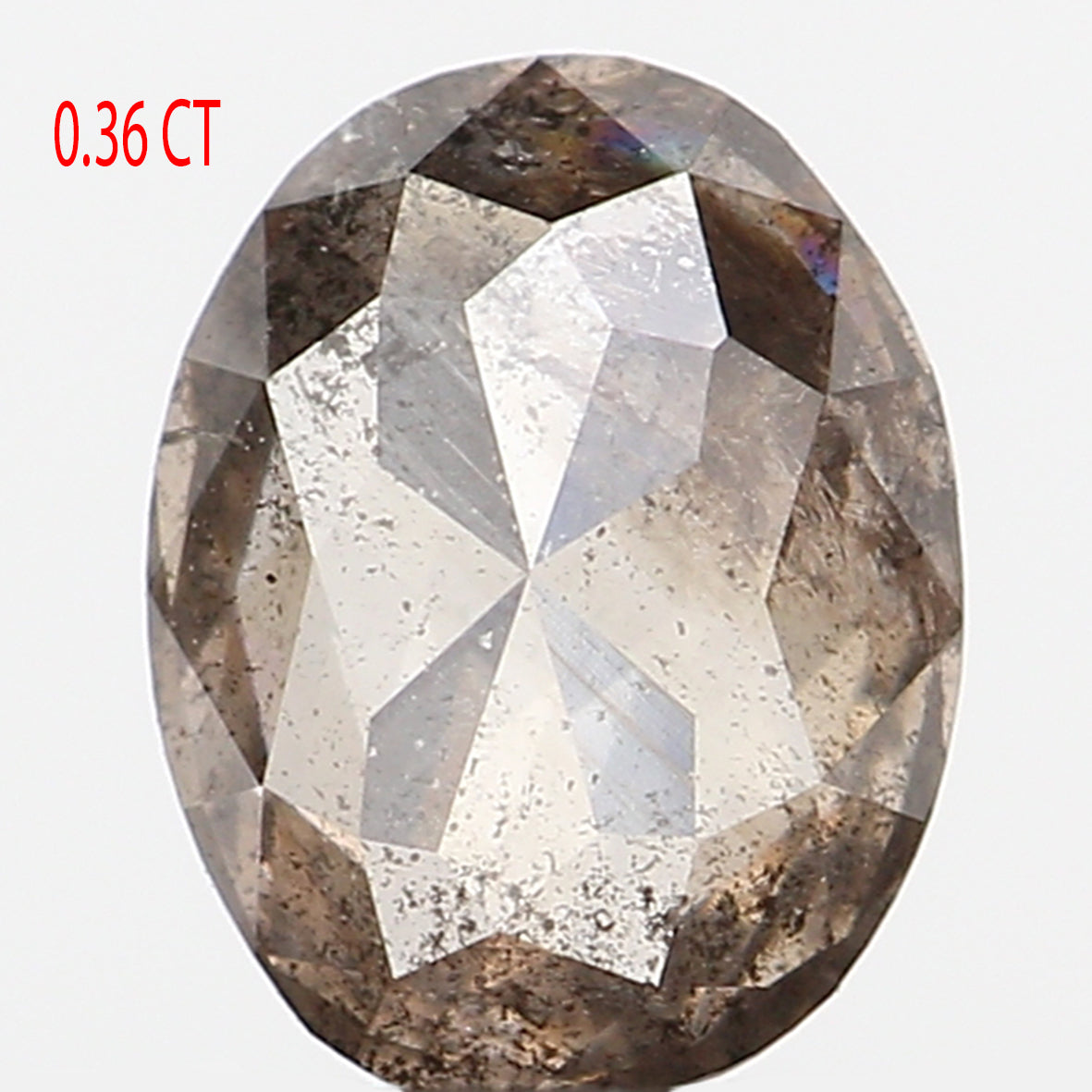 0.36 CT Natural Loose Oval Shape Diamond Salt And Pepper Oval Cut Diamond 5.25 MM Natural Loose Black Grey Color Oval Rose Cut Diamond LQ414