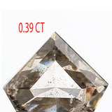 0.39 CT Natural Loose Diamond, Shield Cut Diamond, Salt And Pepper Diamond, Black Diamond , Grey Diamond, Antique Rose Cut Diamond KDL246