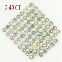 2.49 Ct Natural Loose Diamond, Round Rose Cut Diamond, Grey Diamond, Yellow Diamond, Rose Cut Diamond, Rustic Diamond, Real Diamond L094