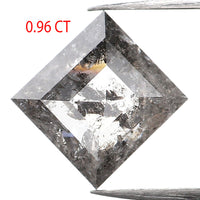 0.96 CT Natural Loose Diamond, Salt And Pepper Diamond, Kite Cut Diamond, Black Diamond, Grey Diamond, Geometric Rose Cut Diamond KDL221