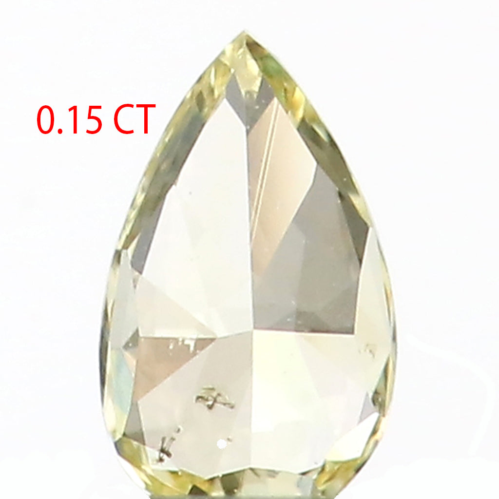 0.15 Ct Natural Loose Diamond Pear Yellow Color SI1 Clarity 4.60 MM L8612