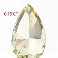 0.15 Ct Natural Loose Diamond Pear Yellow Color SI1 Clarity 4.60 MM L8612