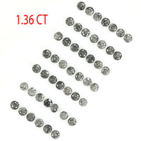 1.36 Ct Natural Loose Diamond, Round Brilliant Cut, Salt Pepper Diamond, Black Diamond, Gray Diamond, Round Cut Diamond, Real Diamond L097