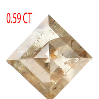 0.59 Ct Natural Loose Diamond Kite Yellow Grey Color 6.30 MM KDL9235