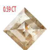 0.59 Ct Natural Loose Diamond Kite Yellow Grey Color 6.30 MM KDL9235