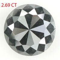 2.69 Ct Natural Loose Diamond, Round Rose Cut Diamond, Black Diamond, Rose Cut Diamond, Rustic Diamond, Real Diamond KDL180