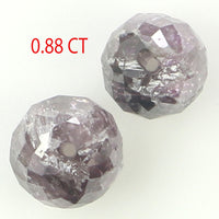 0.88 CT Faceted Bead Diamond, Natural Loose Diamond, Pink Bead Diamond, Faceted Diamond Bead, Beads Loose Diamond, Beads For Necklace L9898