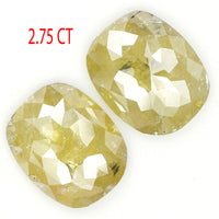 2.75  Ct Natural Loose Diamond, Oval Diamond, Yellow Diamond, Antique Diamond, Oval Cut Diamond, Rustic Diamond, Real Diamond KDL5016