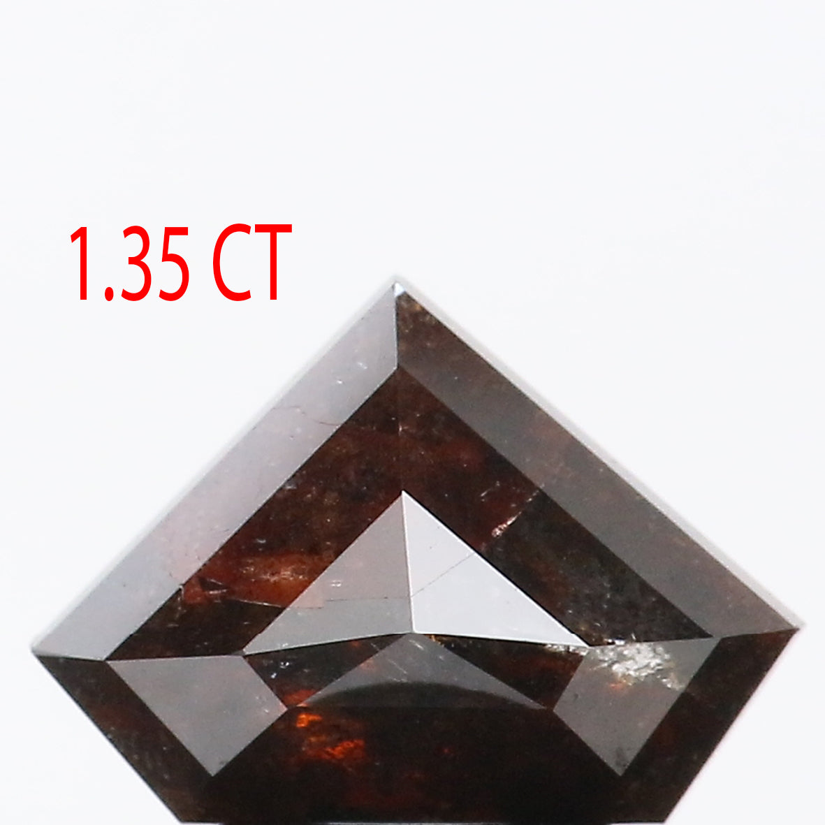 1.35 CT Natural Loose Shield Shape Diamond Brown Color Shield Cut Diamond 6.55 MM Natural Loose Brown Color Shield Rose Cut Diamond LQ9419