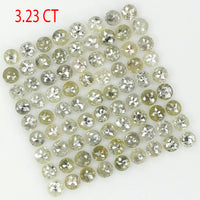 3.23 Ct Natural Loose Diamond, Rose Cut Diamond, Grey Rose Cut, Round Cut Diamond, Rustic Diamond, Round Shape Diamond L109