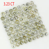 3.23 Ct Natural Loose Diamond, Rose Cut Diamond, Grey Rose Cut, Round Cut Diamond, Rustic Diamond, Round Shape Diamond L109