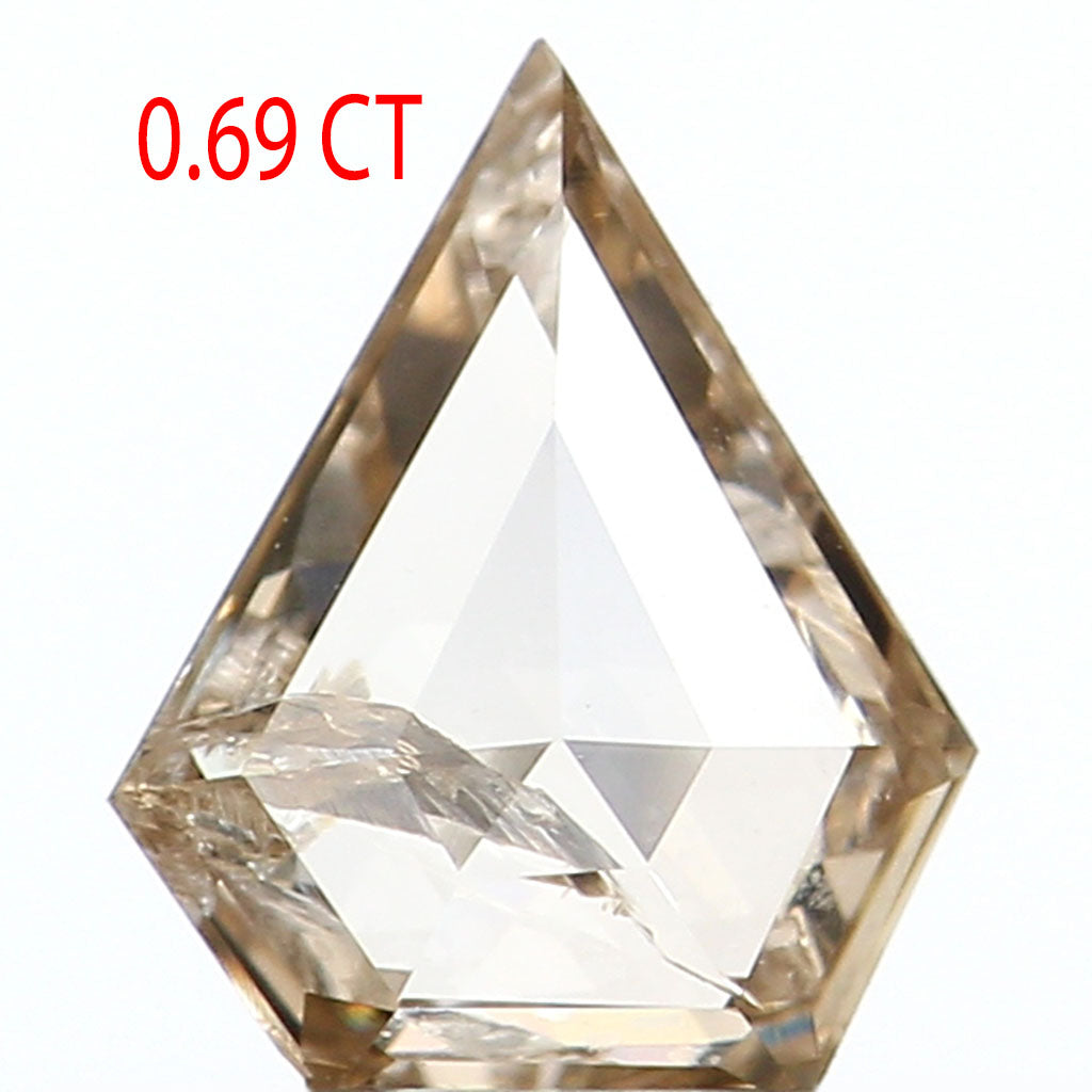 0.69 CT Natural Loose Shield Shape Diamond Brown Color Shield Cut Diamond 5.20 MM Natural Loose Brown Color Shield Rose Cut Diamond LQ4975