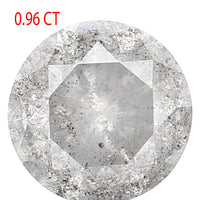 0.96 Ct Natural Loose Diamond, Grey Diamond, Round Diamond, Round Brilliant Cut Diamond, Sparkling Diamond, Rustic Diamond L262