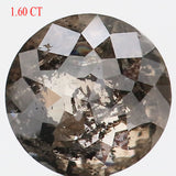 1.60 CT Natural Loose Diamond Round Rose Cut Brown Salt And Pepper Color 7.05 MM KDL9058