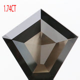 IGI CERTIFIED 1.74 Ct Natural Loose Diamond Pentagon Modified Brilliant Cut Black Color 8.05 MM KDL9381